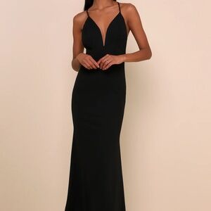 NWT Lulus Amelia Black Sleeveless Maxi Dress